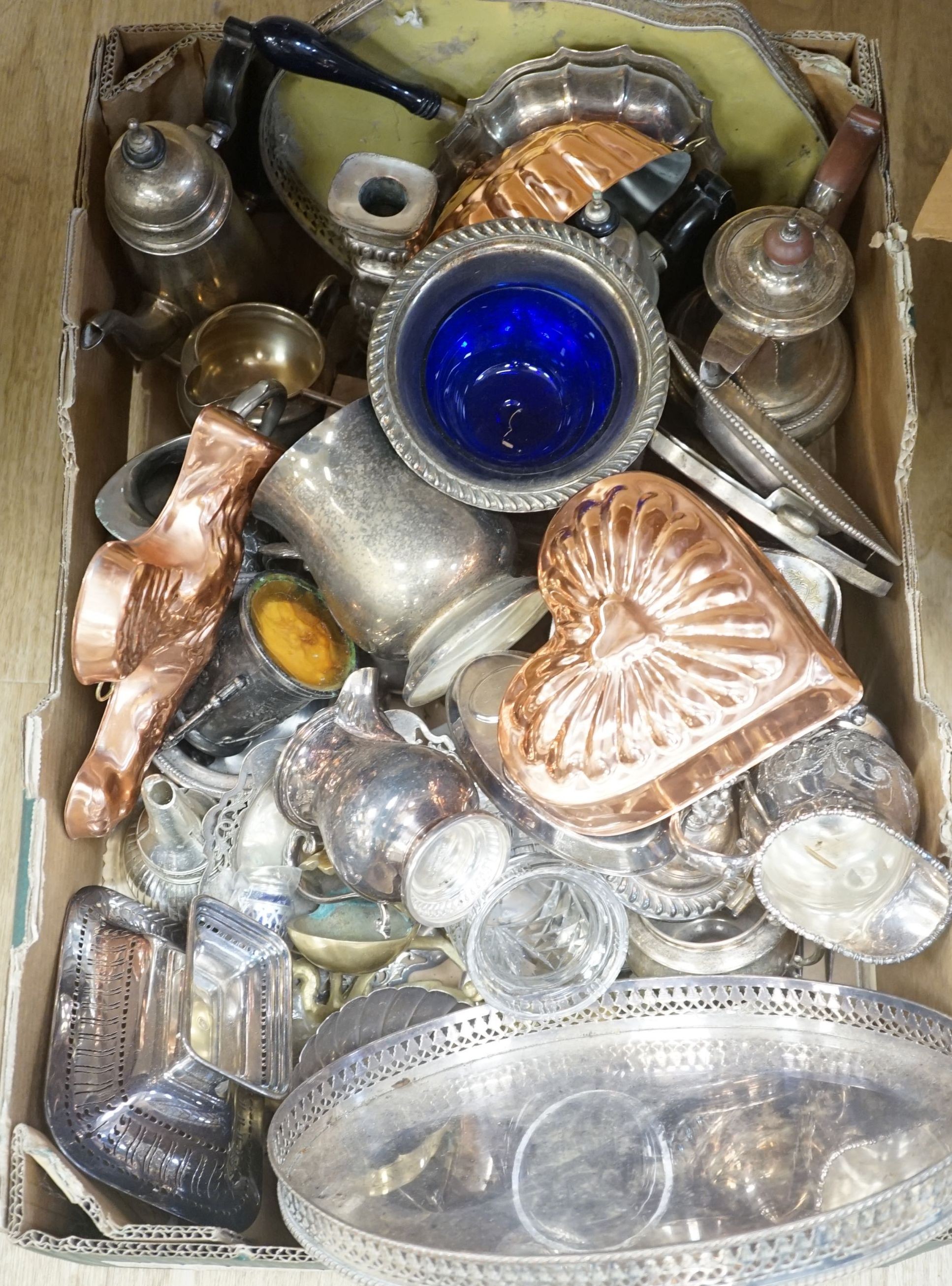 A quantity of Victorian and later silver-plated items